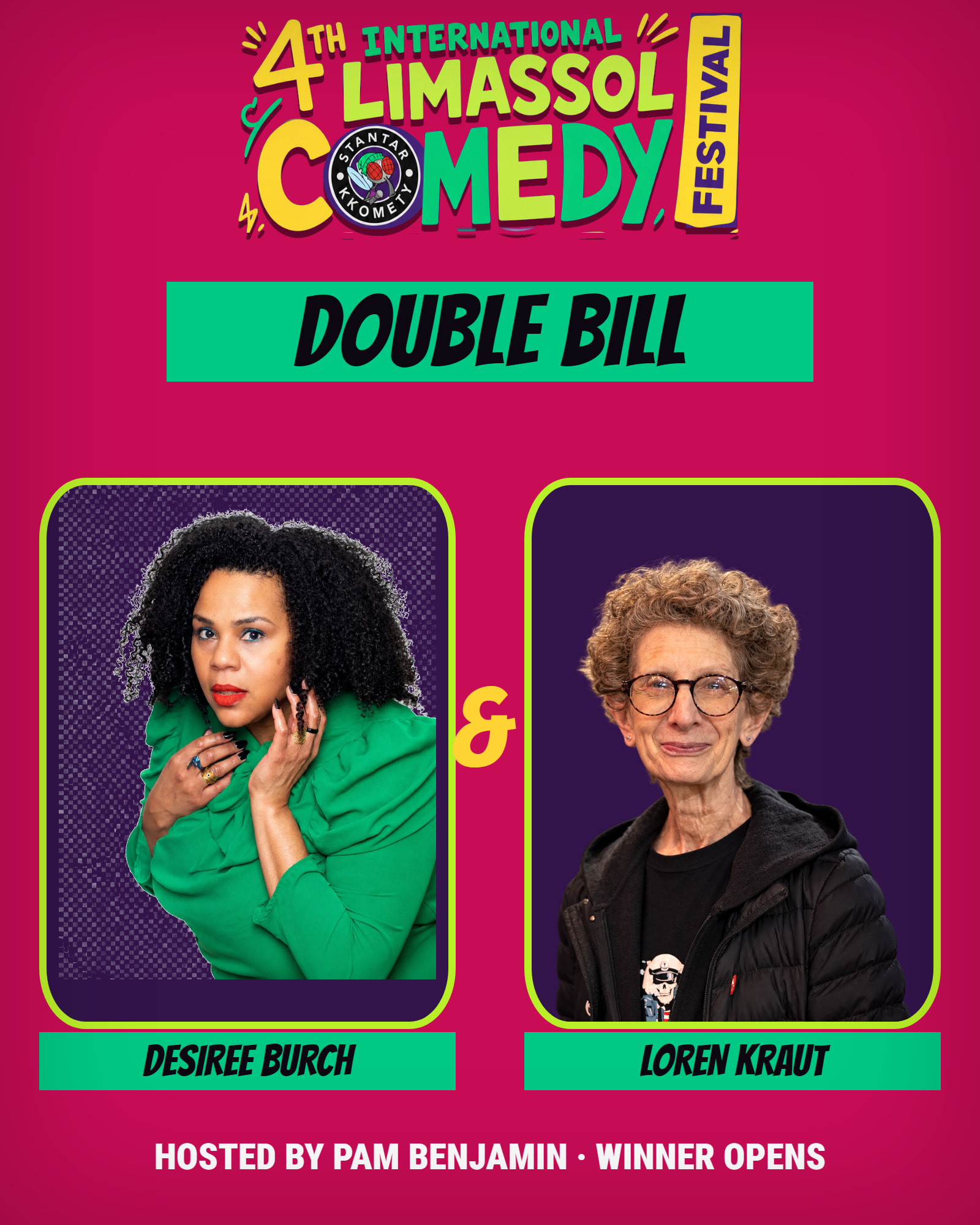 English Headliner Double Bill, 4th International Limassol Comedy Festival poster