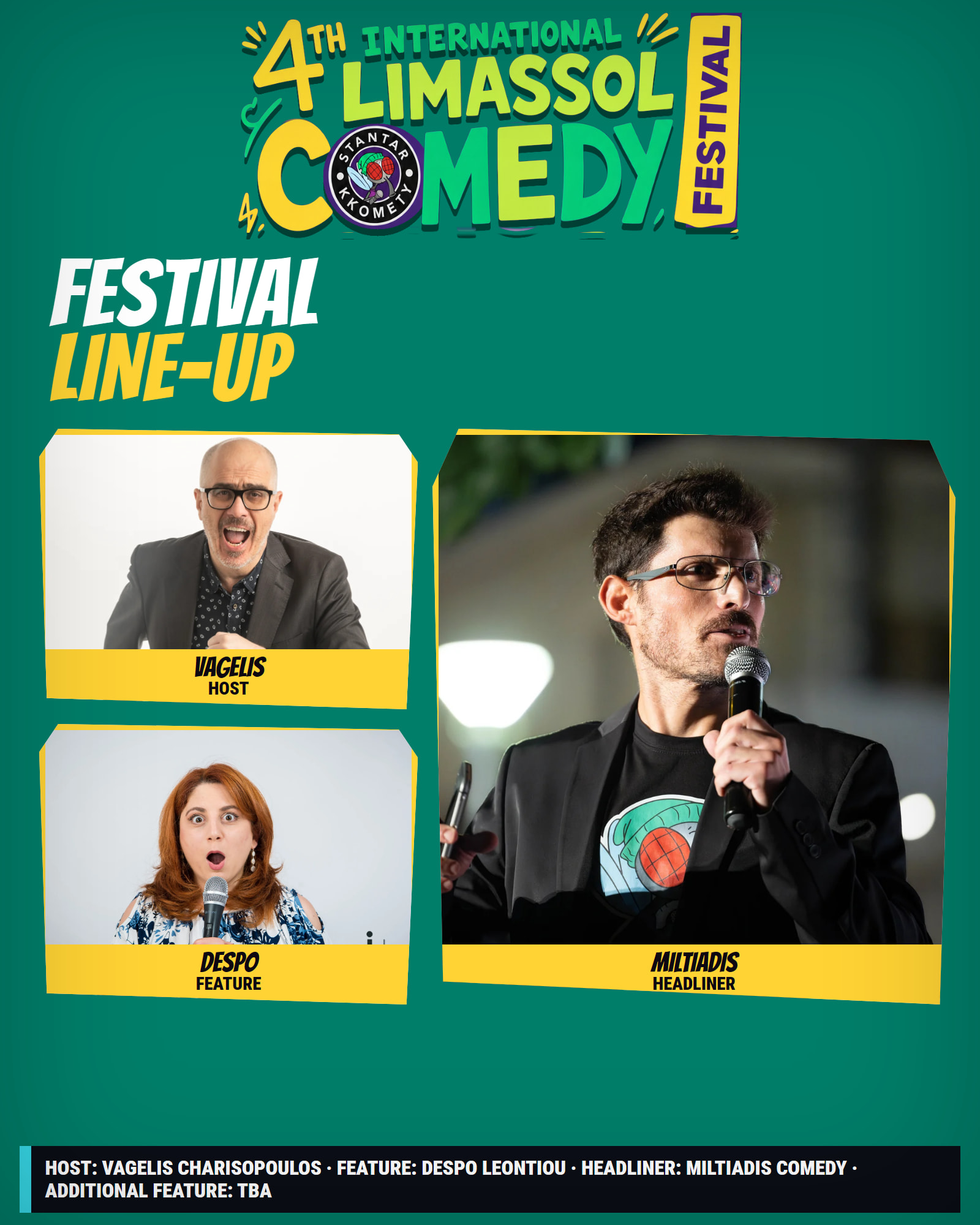 Cypriot Greek Headliner Show, 4th International Limassol Comedy Festival poster