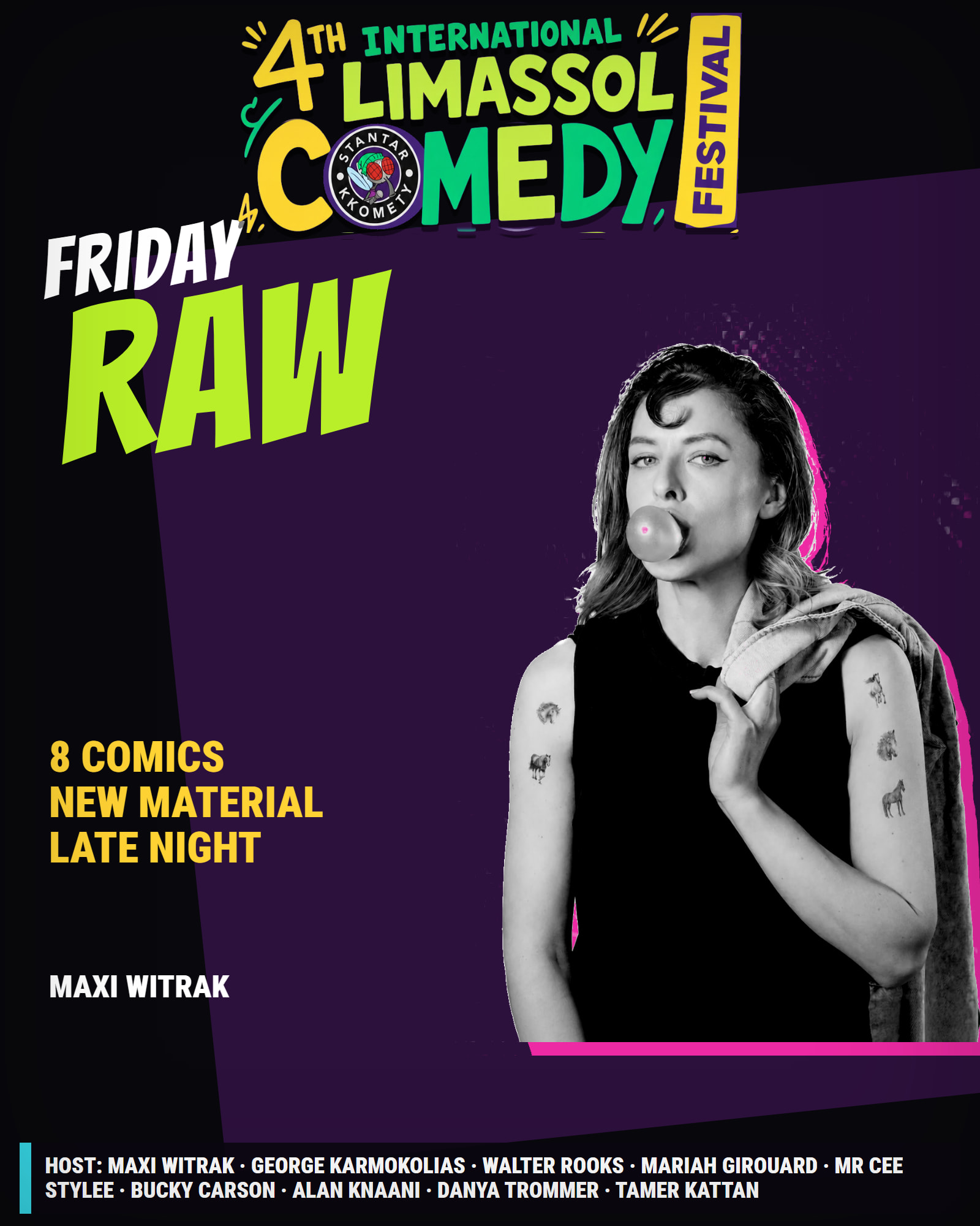 Friday RAW, 4th International Limassol Comedy Festival poster