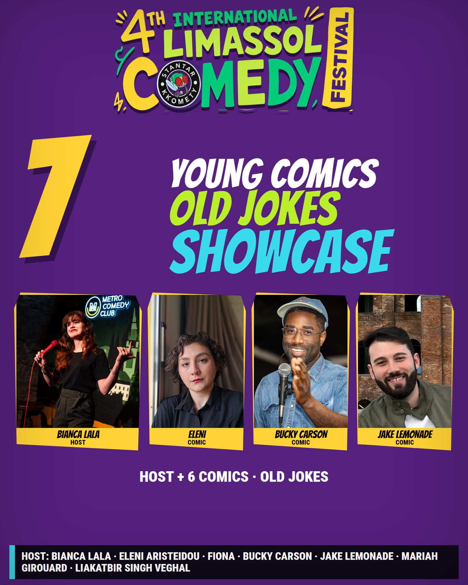 Young Comics, Old Jokes, 4th International Limassol Comedy Festival poster