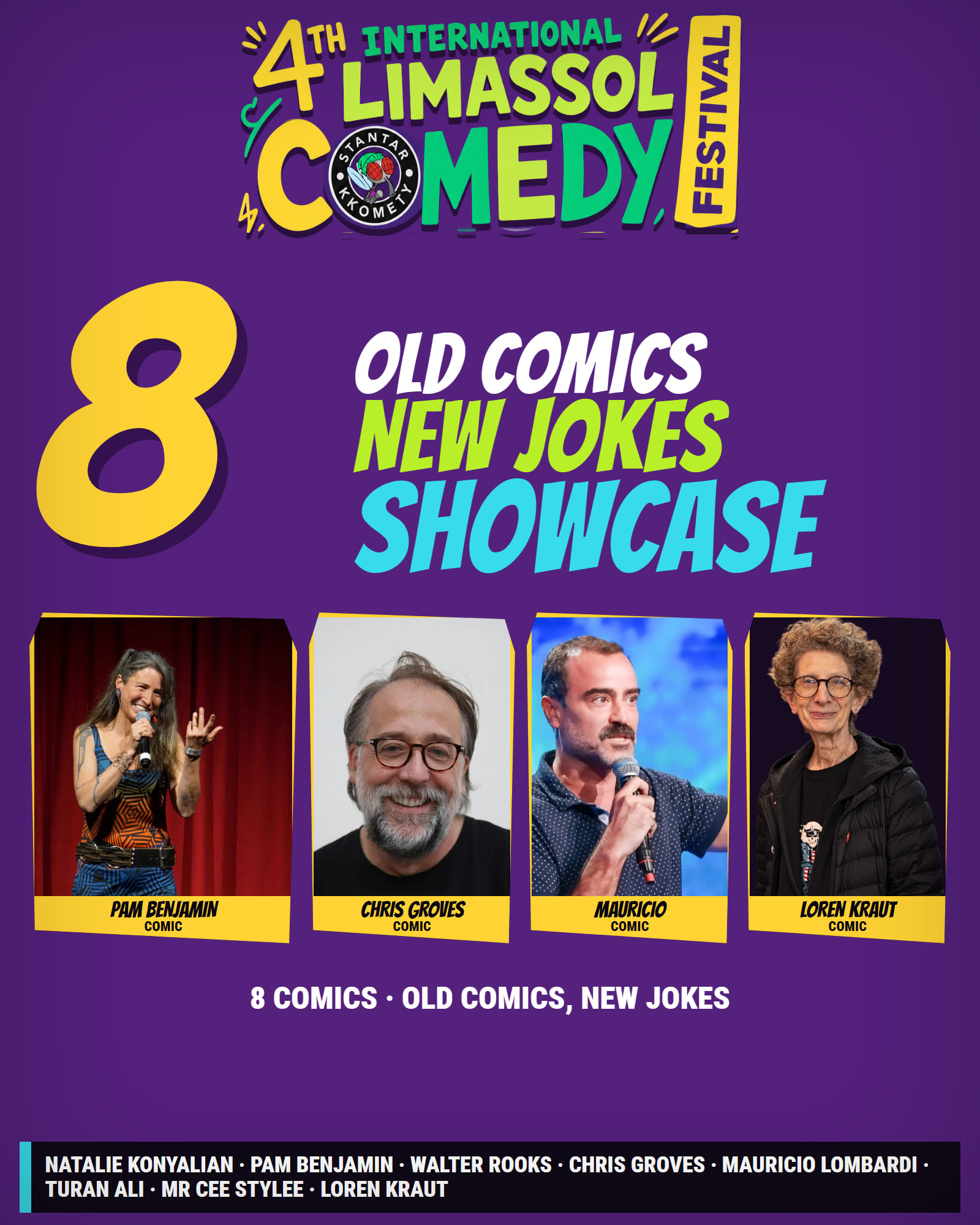Old Comics, New Jokes, 4th International Limassol Comedy Festival poster
