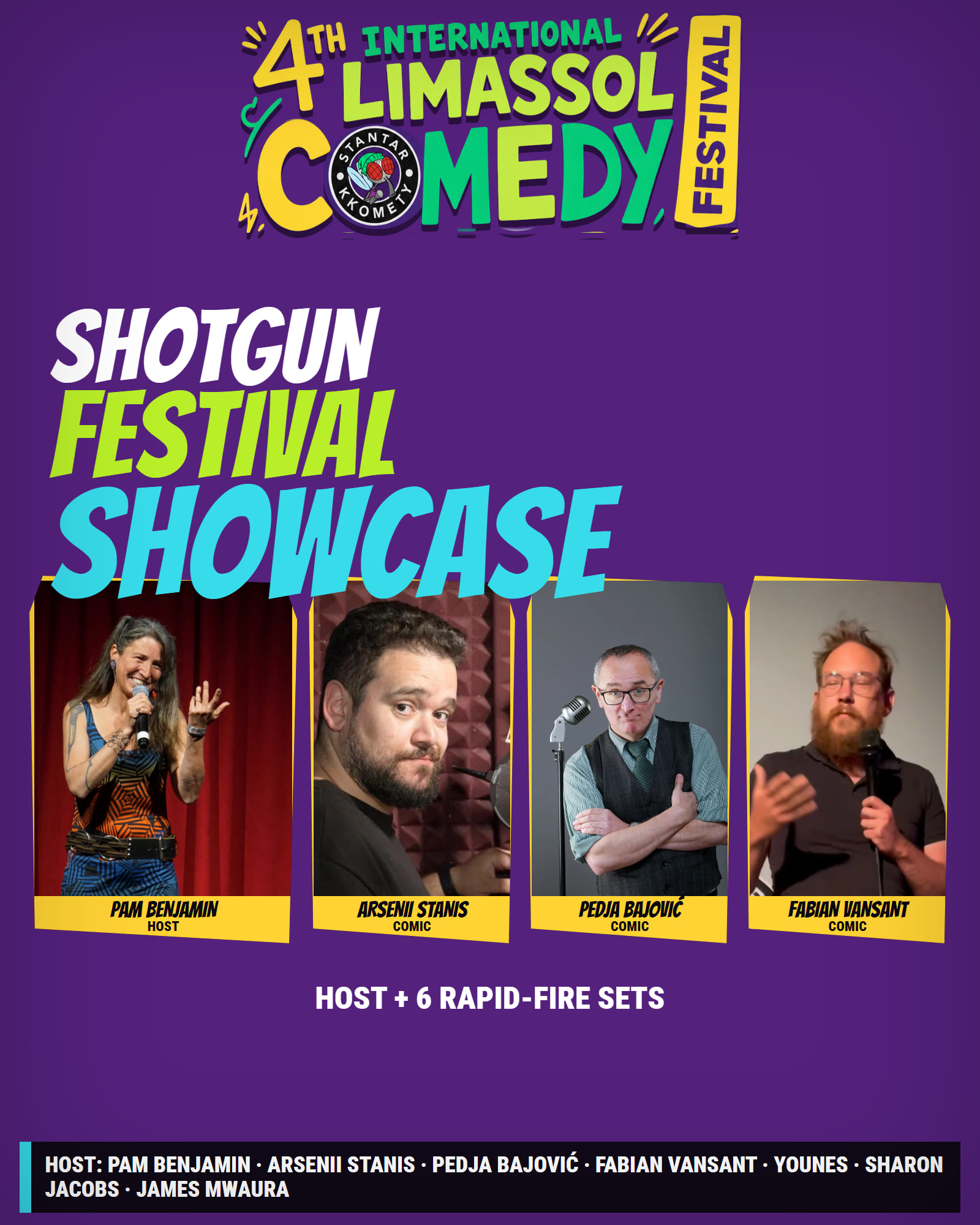 Shotgun Showcase, 4th International Limassol Comedy Festival poster