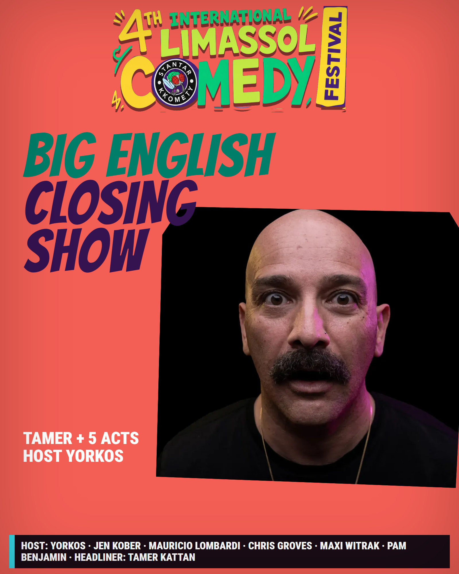 Big English Closing Show, 4th International Limassol Comedy Festival poster